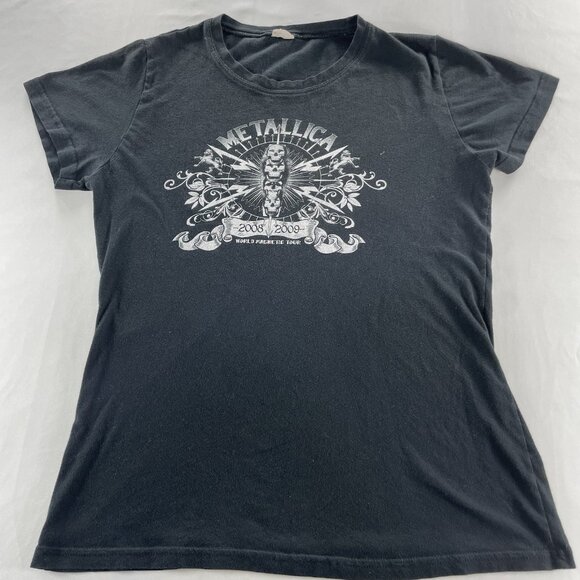 Metallica Tops - Metallica World Magnetic Tour Tee – Bay Island Sportswear – Black Graphic Shirt